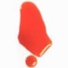 Vibrant orange liquid texture swatch and droplet of Fade Face Oil serum