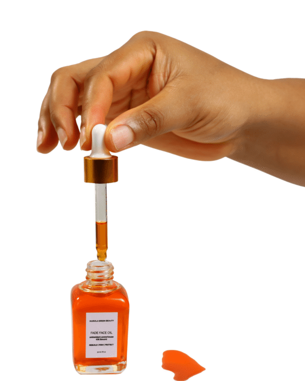 Hand dispensing Fade Face Oil serum with glass pipette dropper