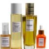 Marula Green Beauty The Complete Ritual set — Complexion Tonic Serum (30ml), Glow Reset Toner (150ml), Essence of Harmony Body Oil (100ml), and Fade Face Oil (30ml) arranged side by side against a plain white background.